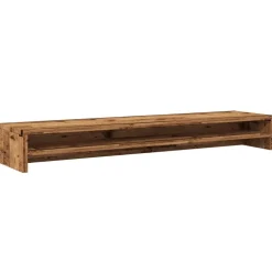 vidaXL Soporte mesa pantalla madera ingeniería envejecida 100x24x13 cm Madera antigua Clearance