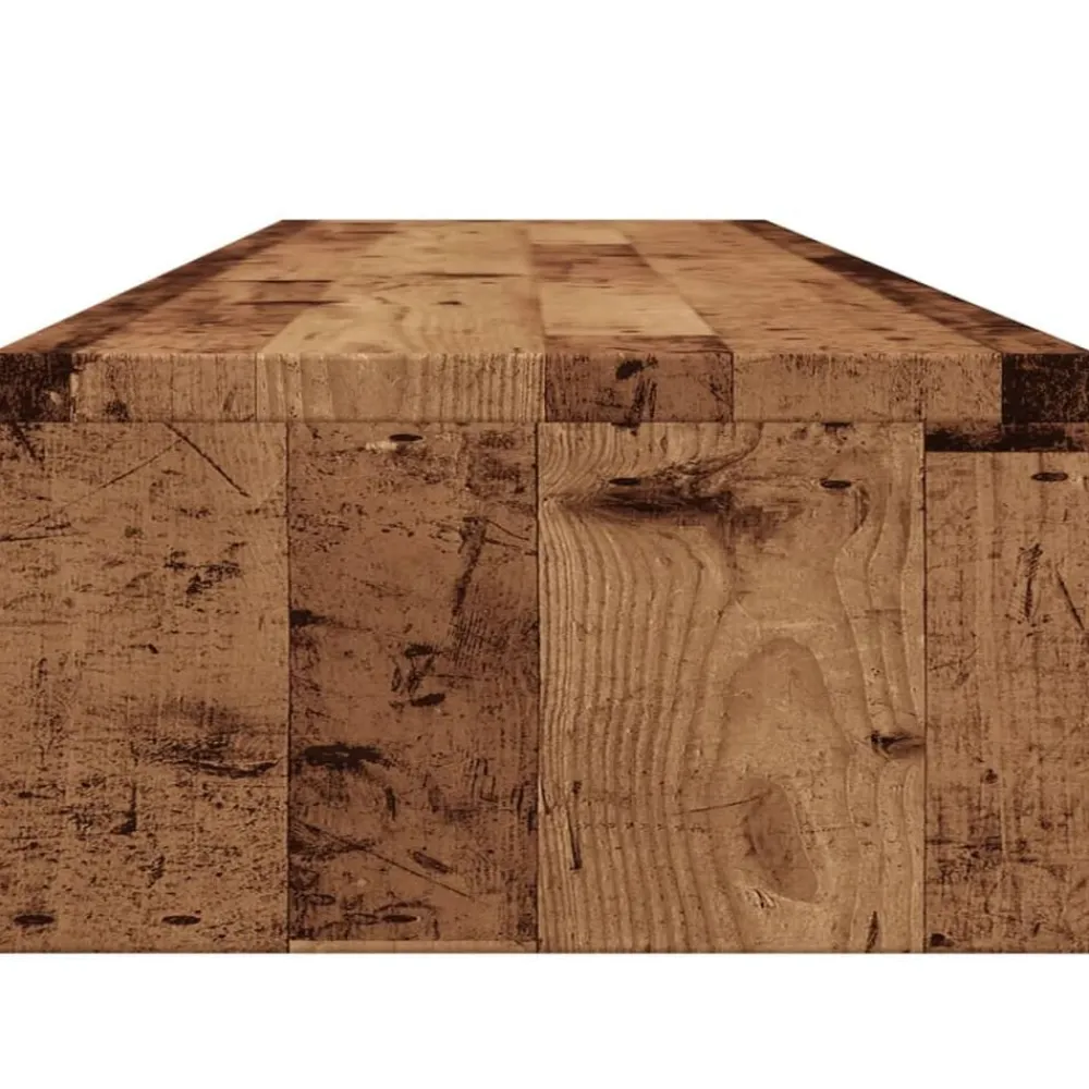 vidaXL Soporte mesa pantalla madera ingeniería envejecida 100x24x13 cm Madera antigua Clearance