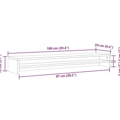 vidaXL Soporte mesa pantalla madera ingeniería envejecida 100x24x13 cm Madera antigua Clearance
