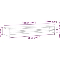 vidaXL Soporte mesa para pantalla contrachapada hormigón 100x24x13cm Gris hormigón Hot