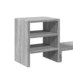 vidaXL Soporte monitor con organizador escritorio madera Gris sonoma Outlet