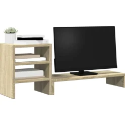 vidaXL Electrónica-Soporte monitor con organizador escritorio madera