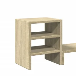 vidaXL Electrónica-Soporte monitor con organizador escritorio madera