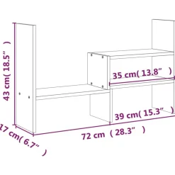vidaXL Soporte monitor madera maciza pino marrón miel (39-72)x17x43 cm Marrón miel Clearance