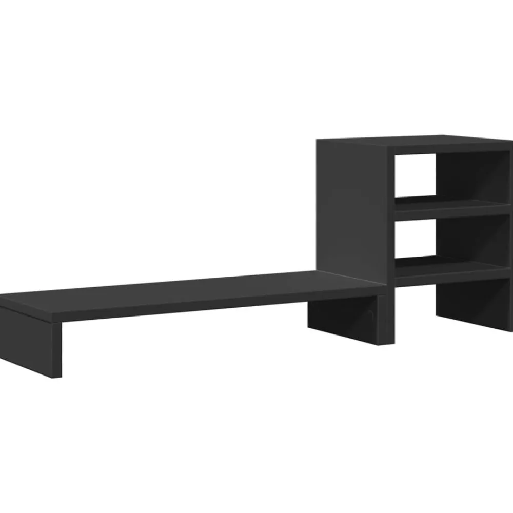 vidaXL Electrónica-Soporte monitor organizador escritorio madera ingeniería