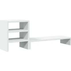 vidaXL Electrónica-Soporte monitor organizador escritorio madera ingeniería