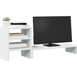 vidaXL Electrónica-Soporte monitor organizador escritorio madera ingeniería
