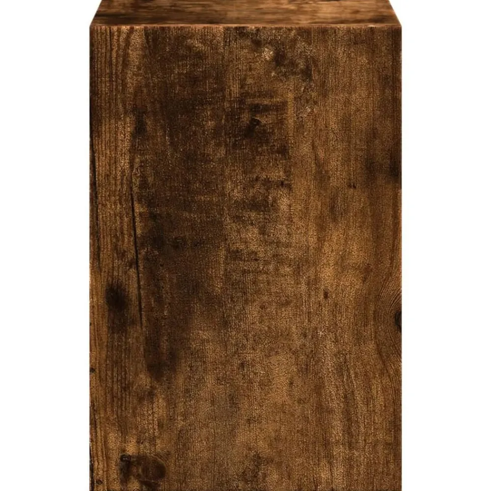 vidaXL Soporte monitor organizador escritorio madera Roble ahumado Hot