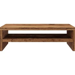 vidaXL Soporte pantalla madera contrachapada madera vieja 42x24x13 cm Madera antigua Hot