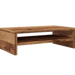 vidaXL Soporte pantalla madera contrachapada madera vieja 42x24x13 cm Madera antigua Hot
