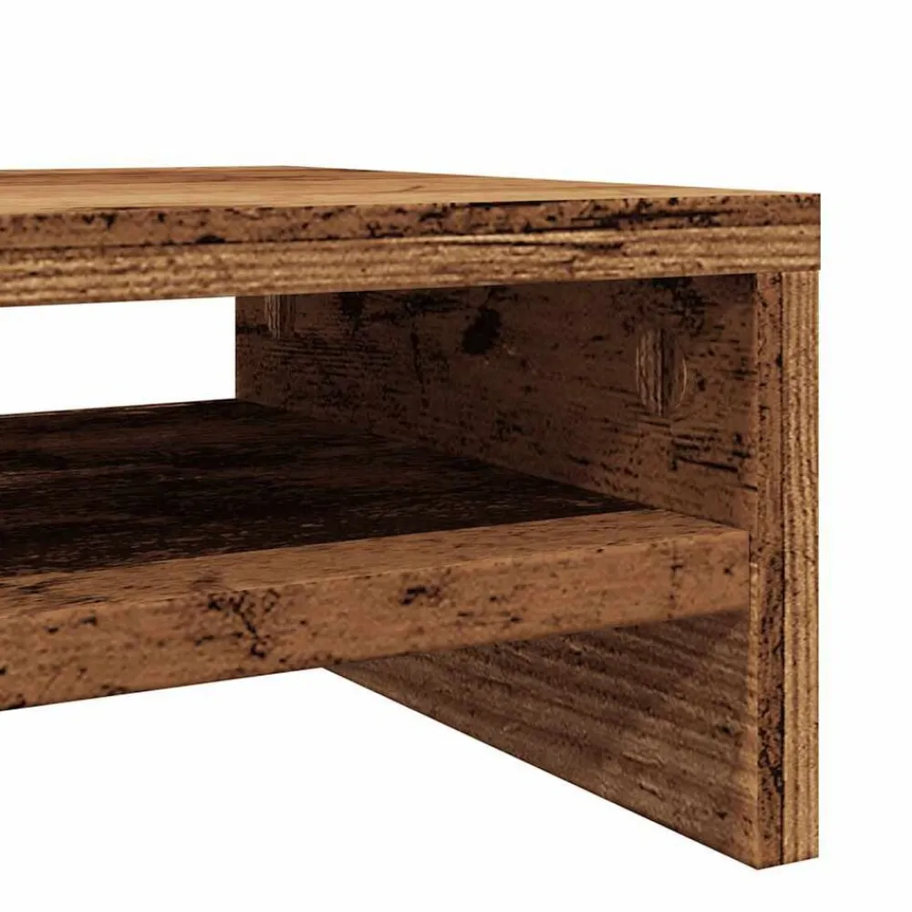 vidaXL Soporte pantalla madera contrachapada madera vieja 42x24x13 cm Madera antigua Hot