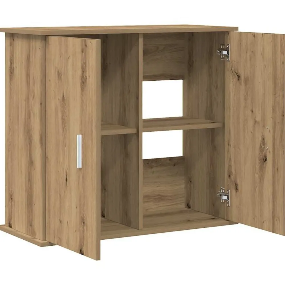 vidaXL Productos Para Mascotas-Soporte para acuario de roble artesanal, 81 x 36 x 73 cm, madera de ingeniería