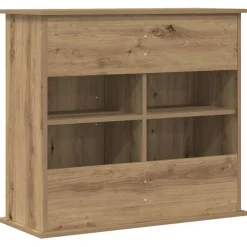vidaXL Productos Para Mascotas-Soporte para acuario de roble artesanal, 81 x 36 x 73 cm, madera de ingeniería