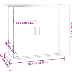 vidaXL Productos Para Mascotas-Soporte para acuario madera de ingeniería 81x36x73 cm