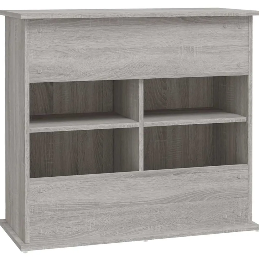 vidaXL Soporte para acuario madera ingeniería 81x36x73 cm Gris sonoma Best