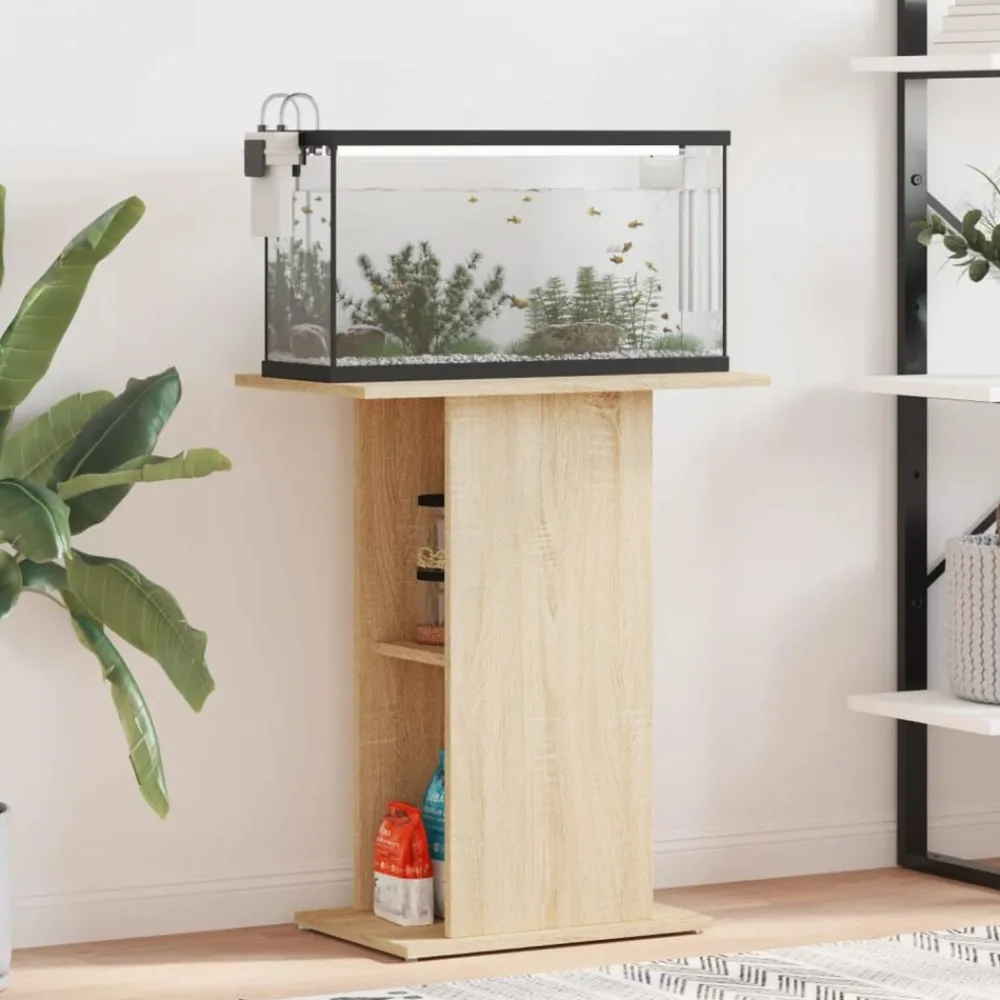 vidaXL Productos Para Mascotas-Soporte para acuario de 60,5x36x72,5 cm de madera de ingeniería