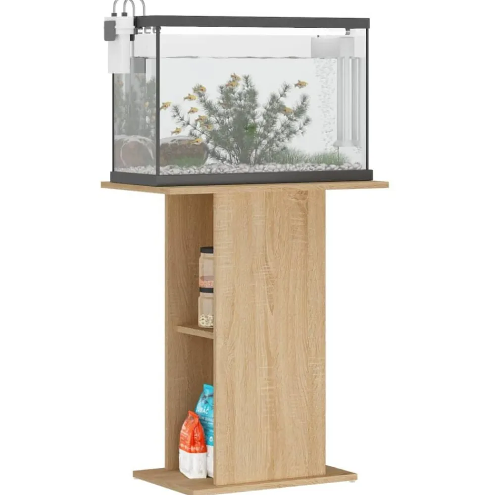 vidaXL Productos Para Mascotas-Soporte para acuario de 60,5x36x72,5 cm de madera de ingeniería