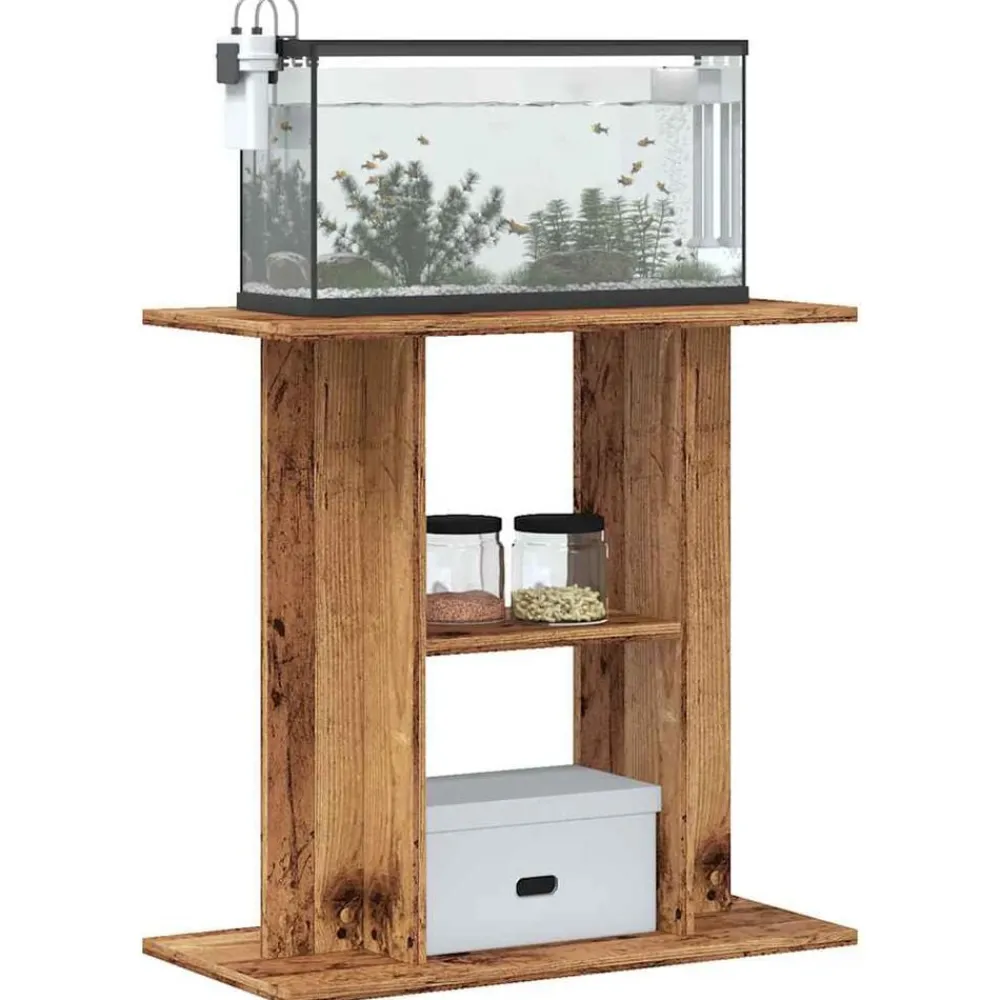 vidaXL Soporte para acuario de madera vieja 60x30x60 cm Madera de ingeniería Madera antigua Online