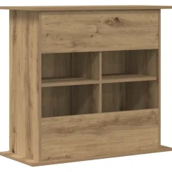 vidaXL Productos Para Mascotas-Soporte para acuario de roble artesanal, 81 x 36 x 73 cm, madera de ingeniería