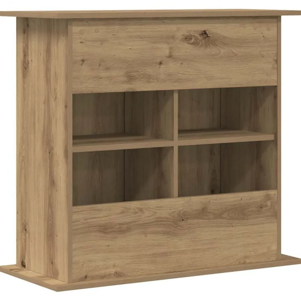 vidaXL Productos Para Mascotas-Soporte para acuario de roble artesanal, 81 x 36 x 73 cm, madera de ingeniería