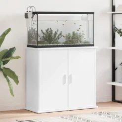 vidaXL Soporte para acuario madera de ingeniería 81x36x73 cm Blanco Hot