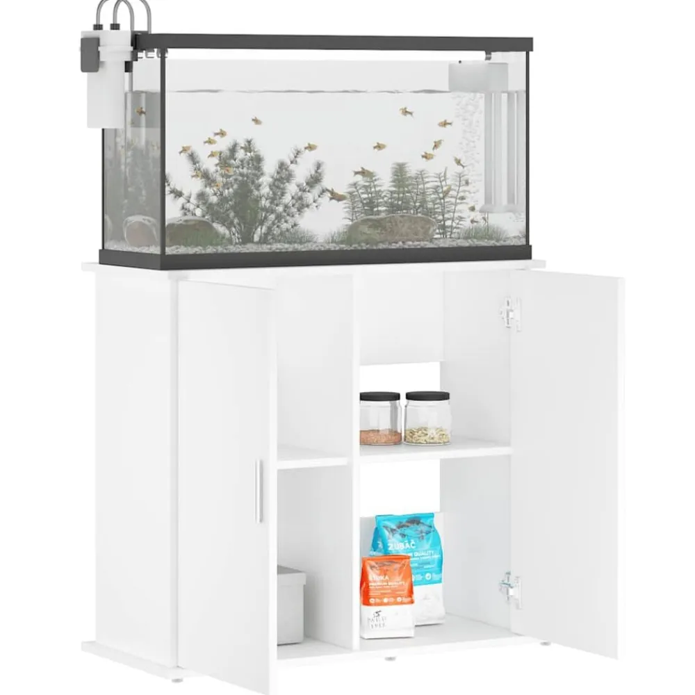 vidaXL Soporte para acuario madera de ingeniería 81x36x73 cm Blanco Hot