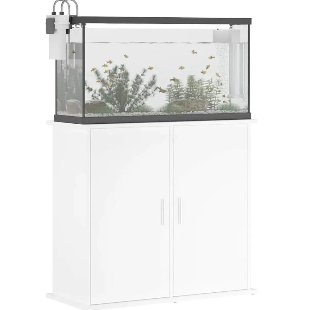 vidaXL Soporte para acuario madera de ingeniería 81x36x73 cm Blanco Hot