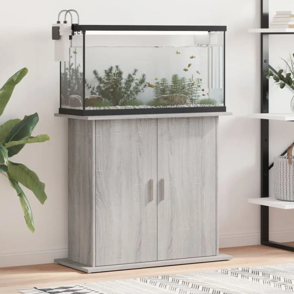 vidaXL Productos Para Mascotas-Soporte para acuario madera ingeniería 81x36x73 cm
