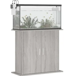 vidaXL Productos Para Mascotas-Soporte para acuario madera ingeniería 81x36x73 cm