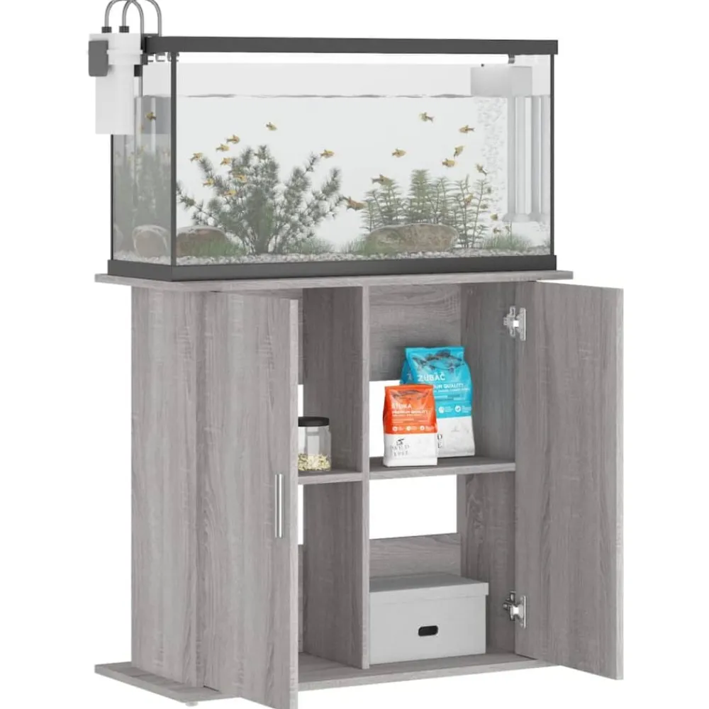 vidaXL Productos Para Mascotas-Soporte para acuario madera ingeniería 81x36x73 cm