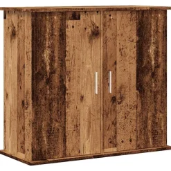 vidaXL Soporte para acuario madera ingeniería envejecida 81x36x73 cm Madera antigua New