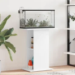 vidaXL Soporte para acuario madera de ingeniería 60,5x36x72,5cm Blanco Hot
