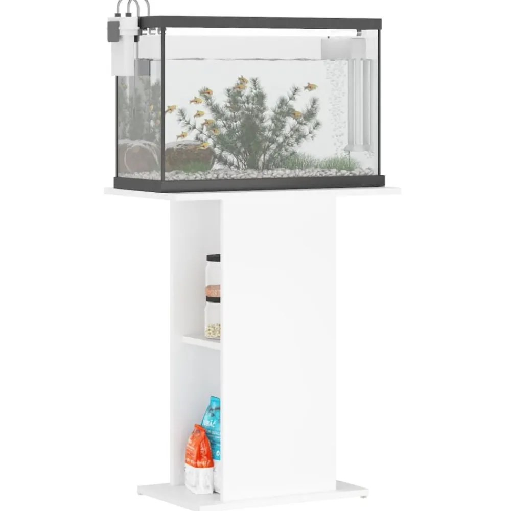 vidaXL Soporte para acuario madera de ingeniería 60,5x36x72,5cm Blanco Hot