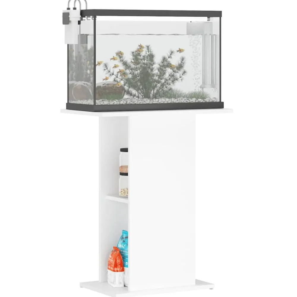vidaXL Soporte para acuario madera de ingeniería 60,5x36x72,5cm Blanco Hot