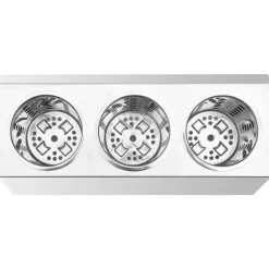 vidaXL Cocina Y Comedor-Soporte para cubiertos 3 rejillas acero inoxidable rectangular