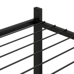 vidaXL Soporte para flores de hierro negro 83x25x60 cm Discount