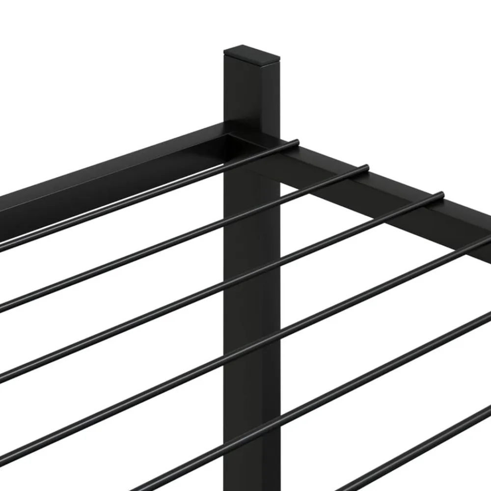 vidaXL Soporte para flores de hierro negro 83x25x60 cm Discount