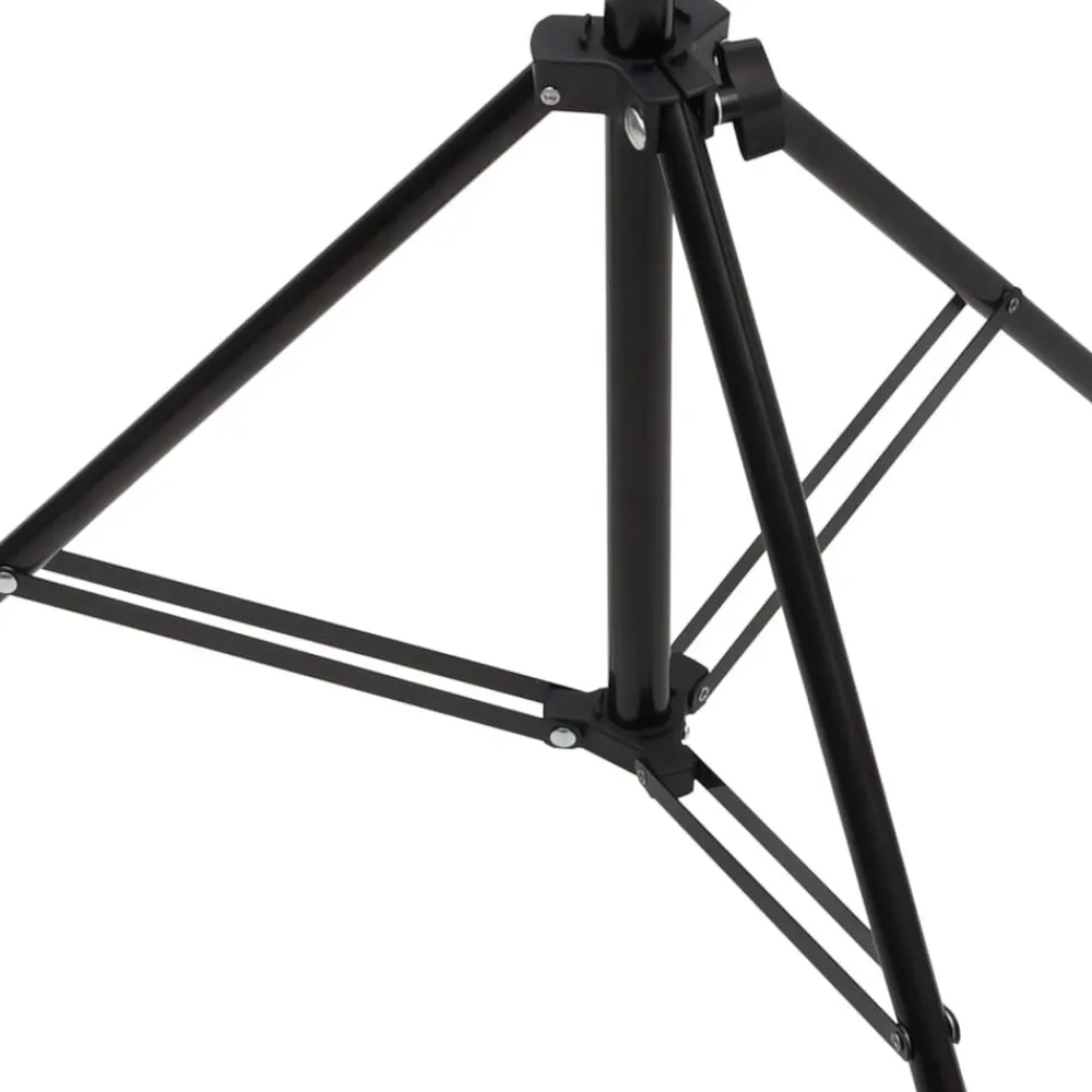 vidaXL Soporte para fondos en forma de T negro 91x60x(70-200) cm New