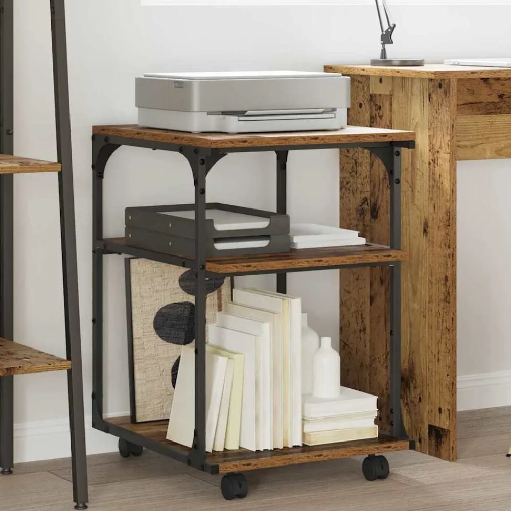 vidaXL Soporte para Impresora 43 x 48 x 64 cm Madera vieja Online