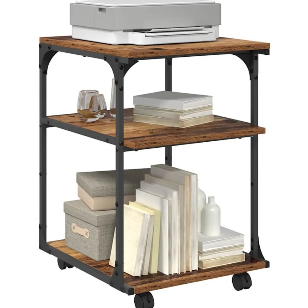 vidaXL Soporte para Impresora 43 x 48 x 64 cm Madera vieja Online