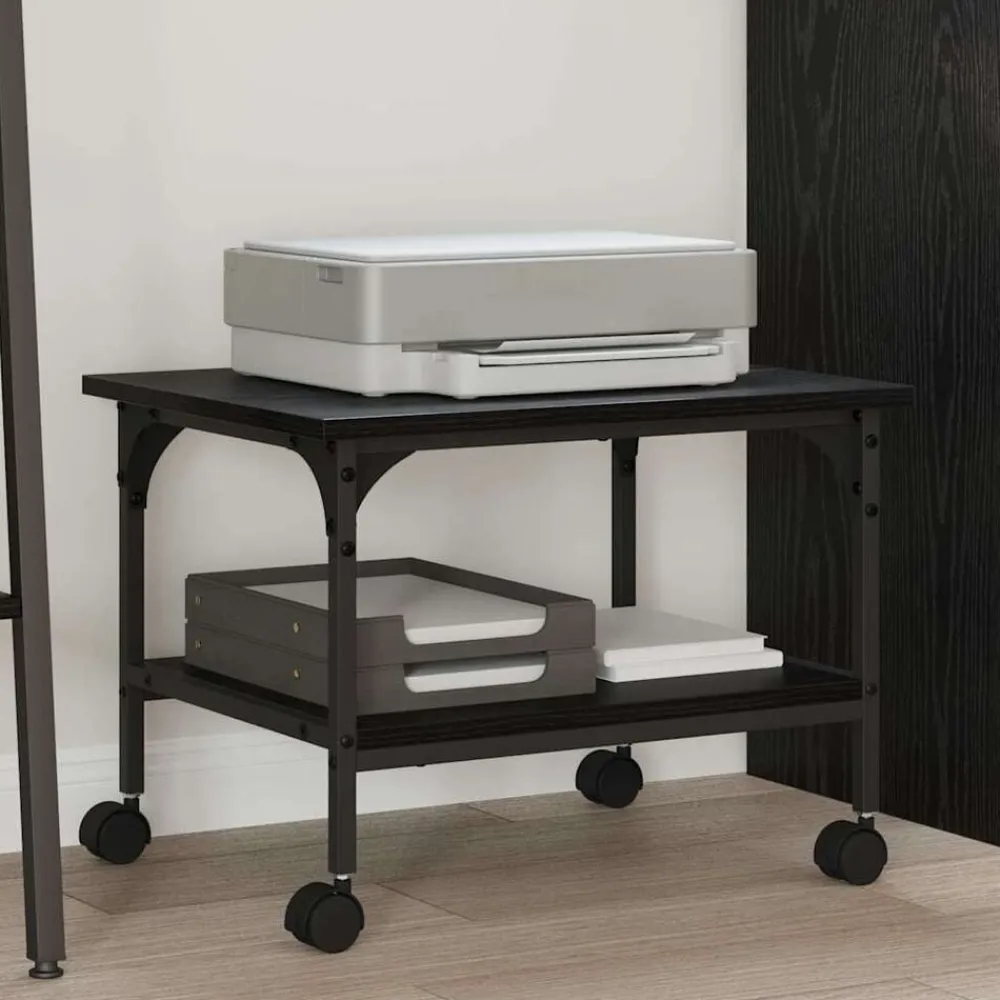 vidaXL Soporte para Impresora 50 x 40 x 38 cm Roble negro Sale