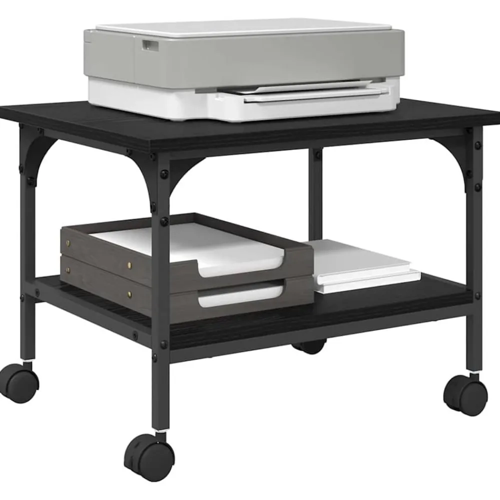vidaXL Soporte para Impresora 50 x 40 x 38 cm Roble negro Sale