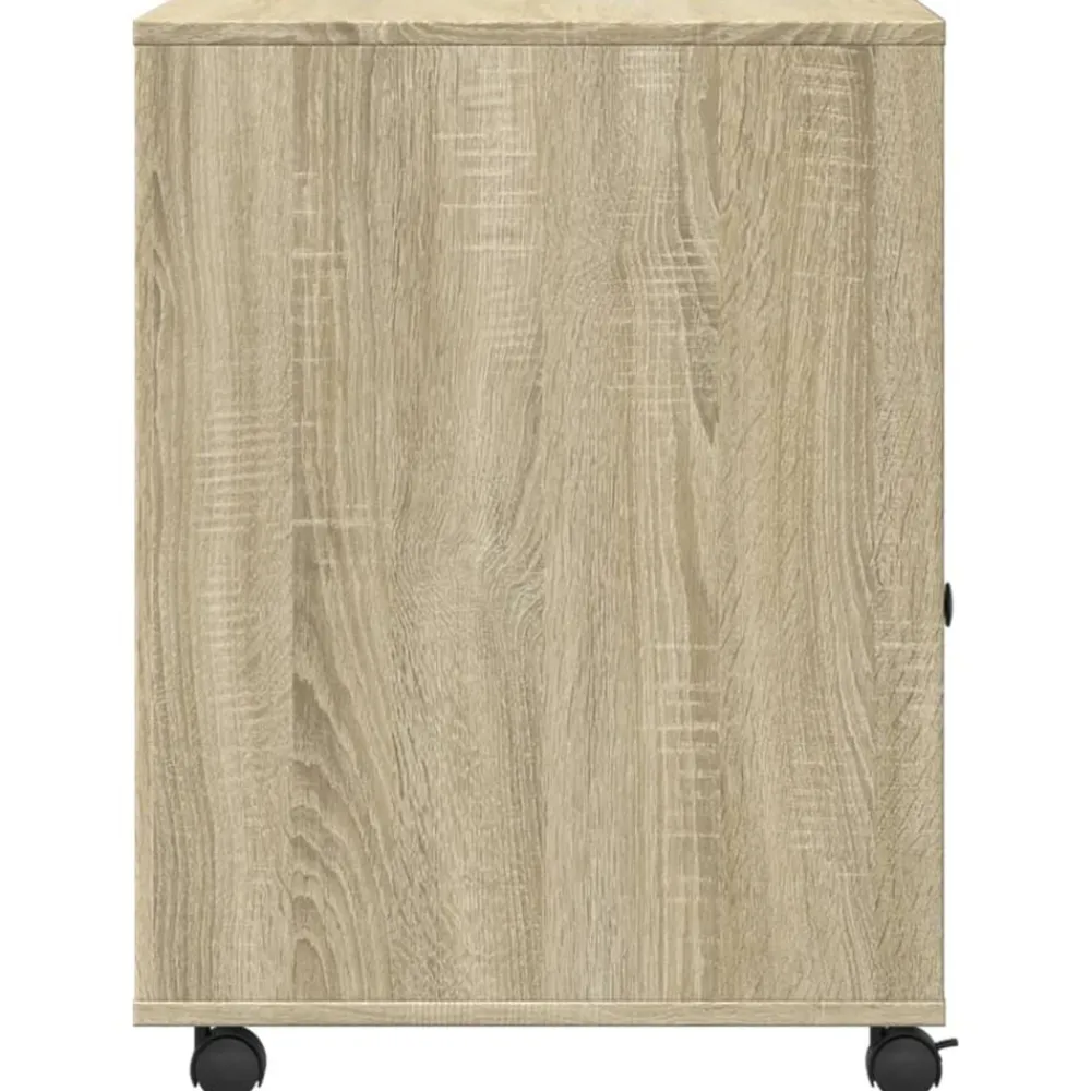 vidaXL Soporte para impresora con ruedas 60x50x67 cm Roble Sonoma Online