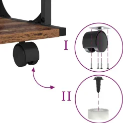 vidaXL Electrónica-Soporte para Impresora 41 x 28 x 33.5 cm