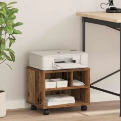 vidaXL Soporte para Impresora Madera vieja 41 x 32 x 33.5 cm Madera envejecida Discount