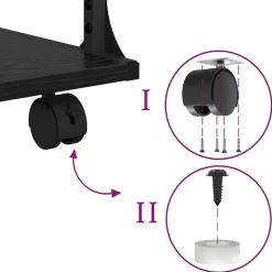 vidaXL Soporte para Impresora 43 x 48 x 64 cm Roble negro Hot