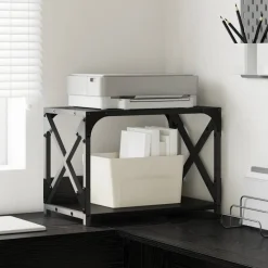vidaXL Soporte para Impresora 44 x 26 x 31.5 cm Roble negro Online