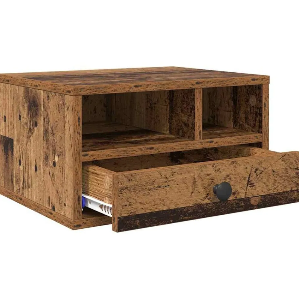 vidaXL Soporte para Impresora con cajón 40 x 32 x 24 cm Madera vieja Outlet