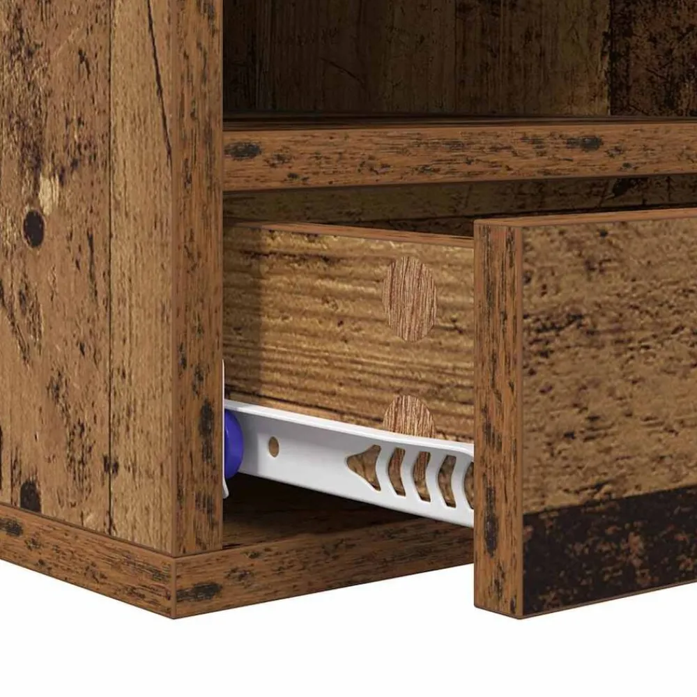 vidaXL Soporte para Impresora con cajón 40 x 32 x 24 cm Madera vieja Outlet