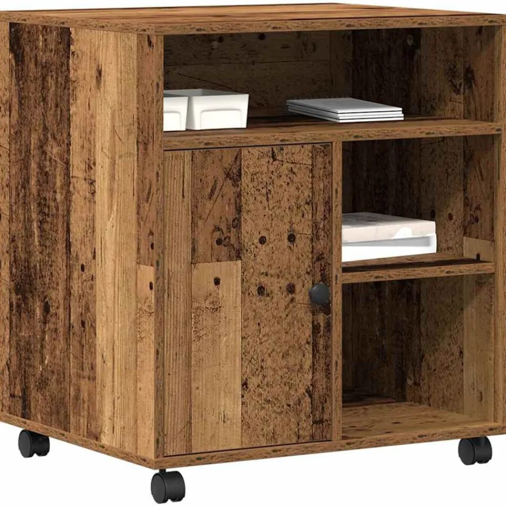 vidaXL Soporte para Impresora 60 x 50 x 67 cm Madera vieja New